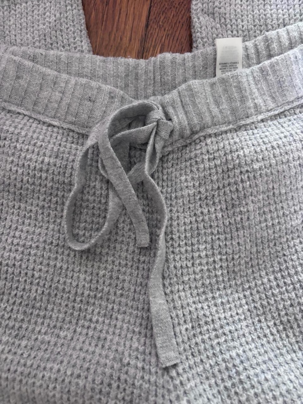Aerie gray waffle knit jogger sweatpants - Picture 2 of 4